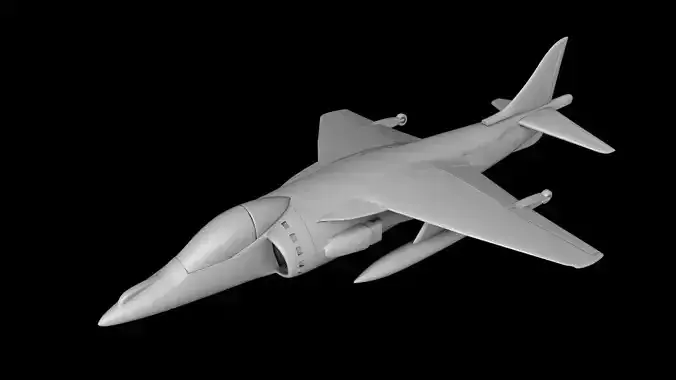 HARRIER JET FIGHTER SCALE 1-72 PRINTABLE STL FILES