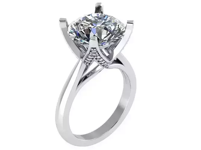 Round Diamond Peg Setting Ring 0199