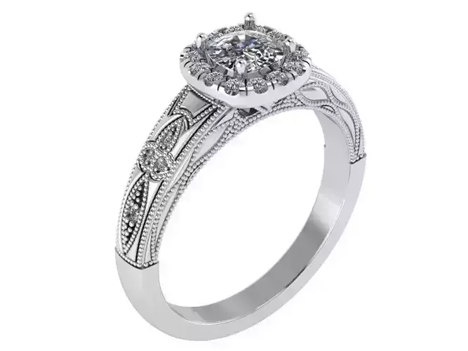 Halo Engraving Ring 0200