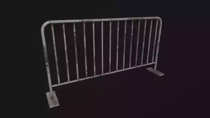 Crowd Barrier 3D Model Low-poly 3D model