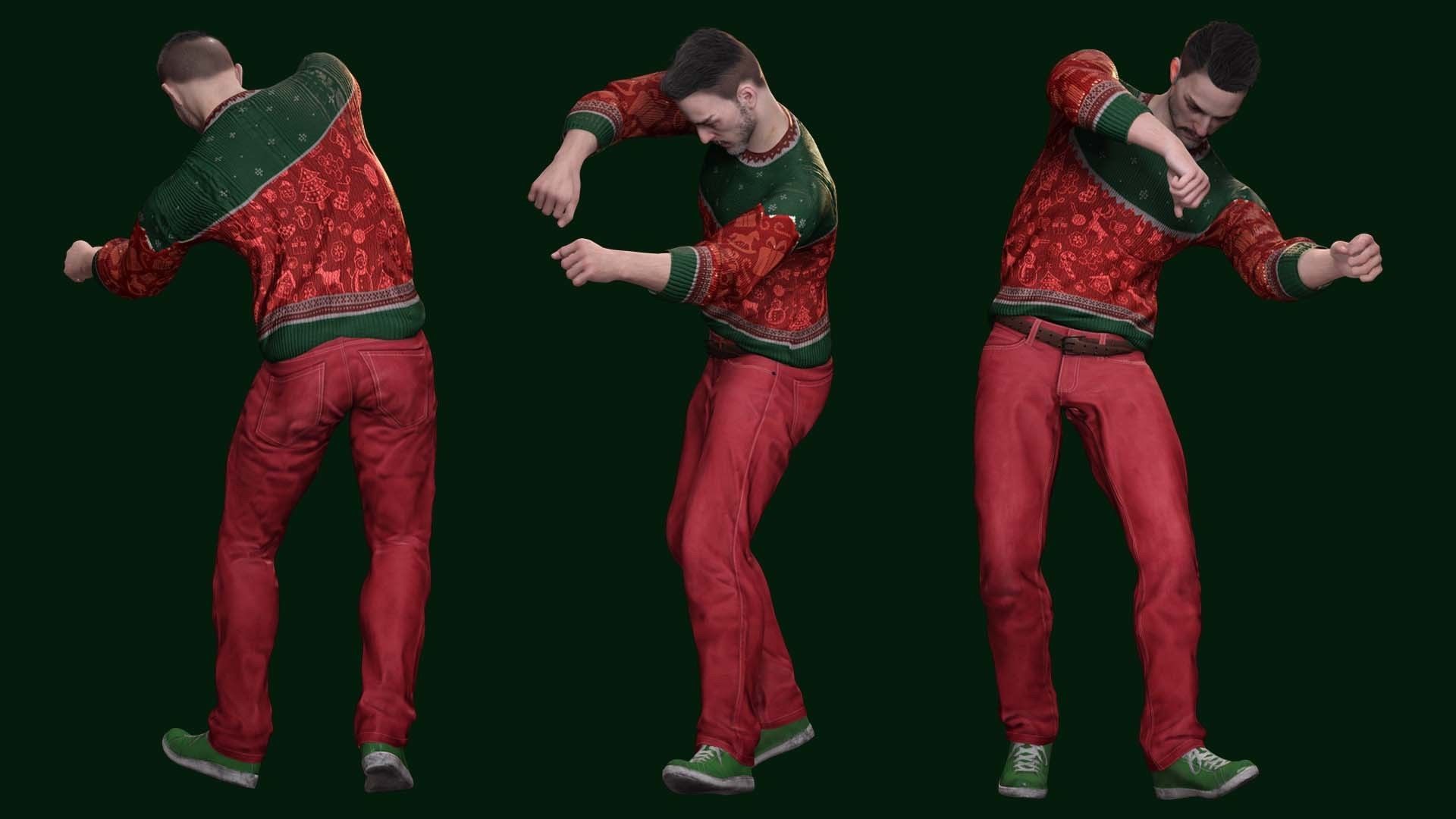 Yuletide Joy - Kiven In Grampon And Evergreen Reverie Attire Low-poly 3D model_7