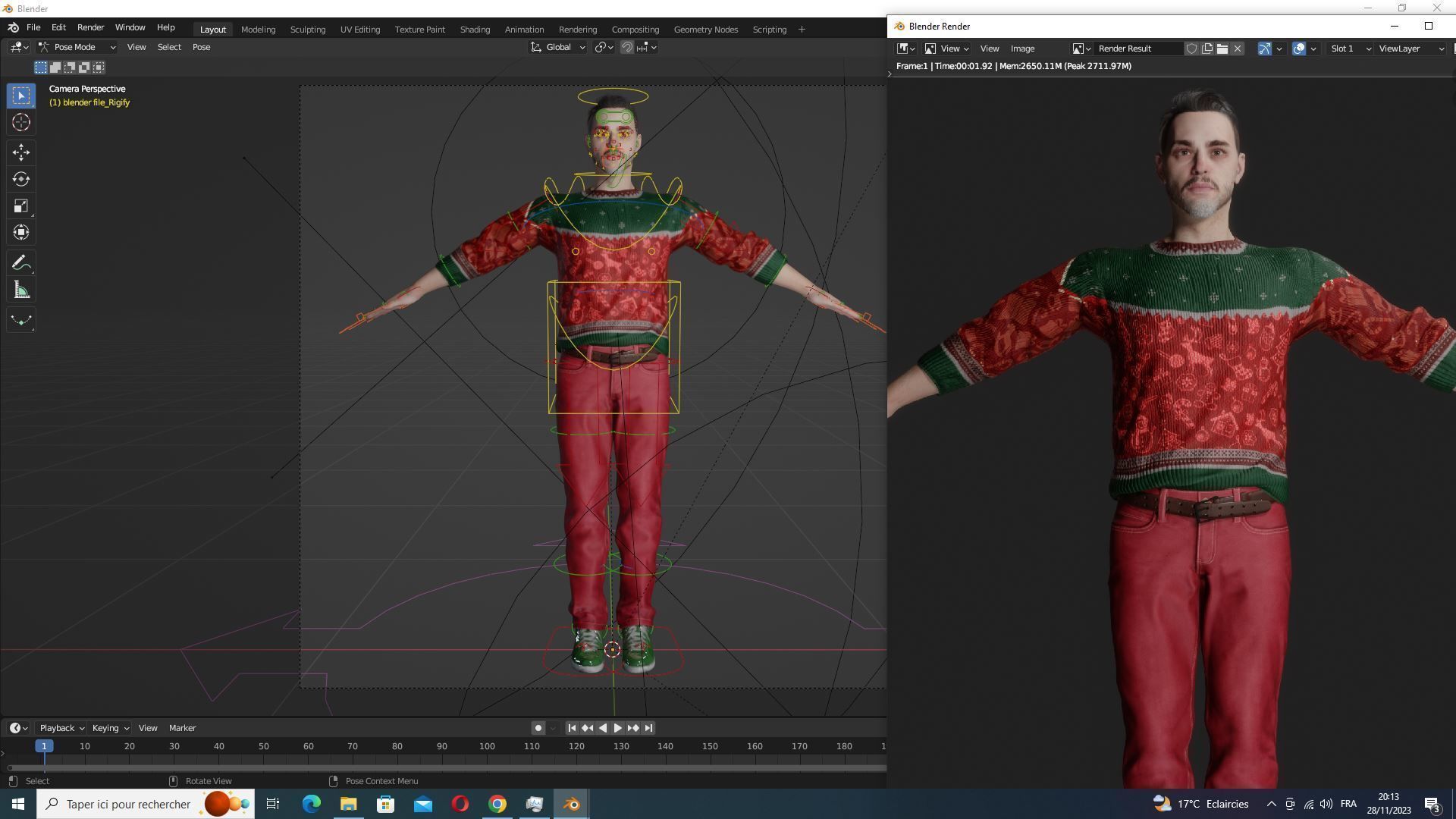 Yuletide Joy - Kiven In Grampon And Evergreen Reverie Attire Low-poly 3D model_22