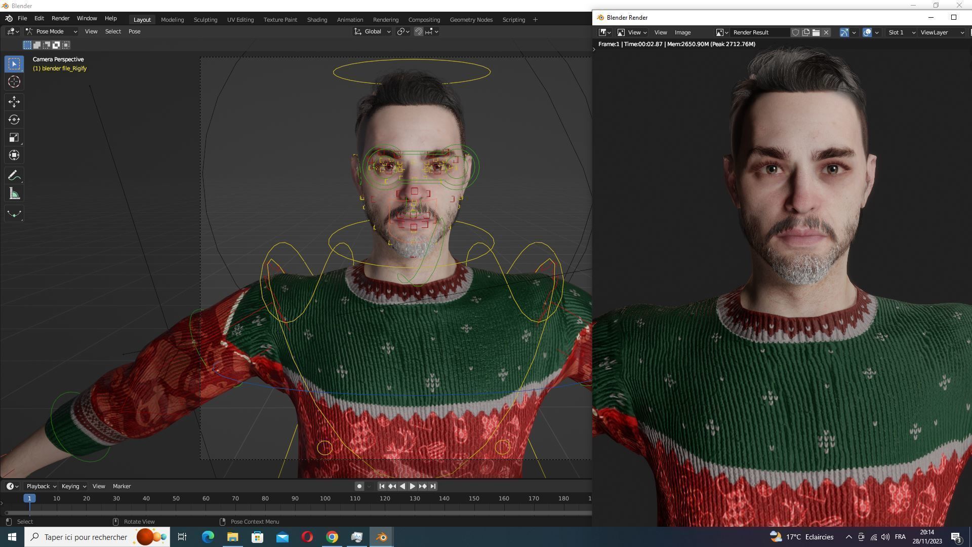 Yuletide Joy - Kiven In Grampon And Evergreen Reverie Attire Low-poly 3D model_23