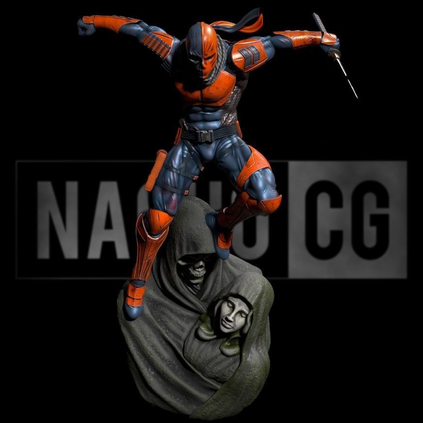 Fan Art - Deathstroke - Statue 3D print model_7