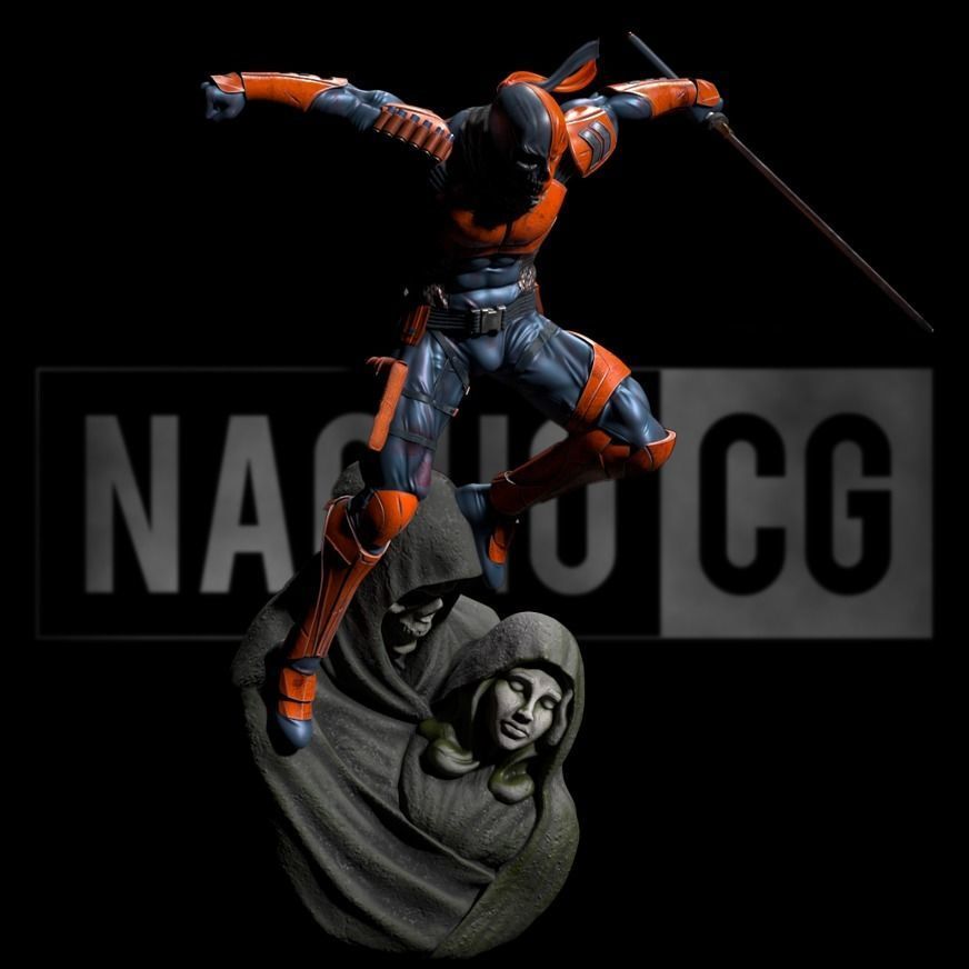 Fan Art - Deathstroke - Statue 3D print model_3