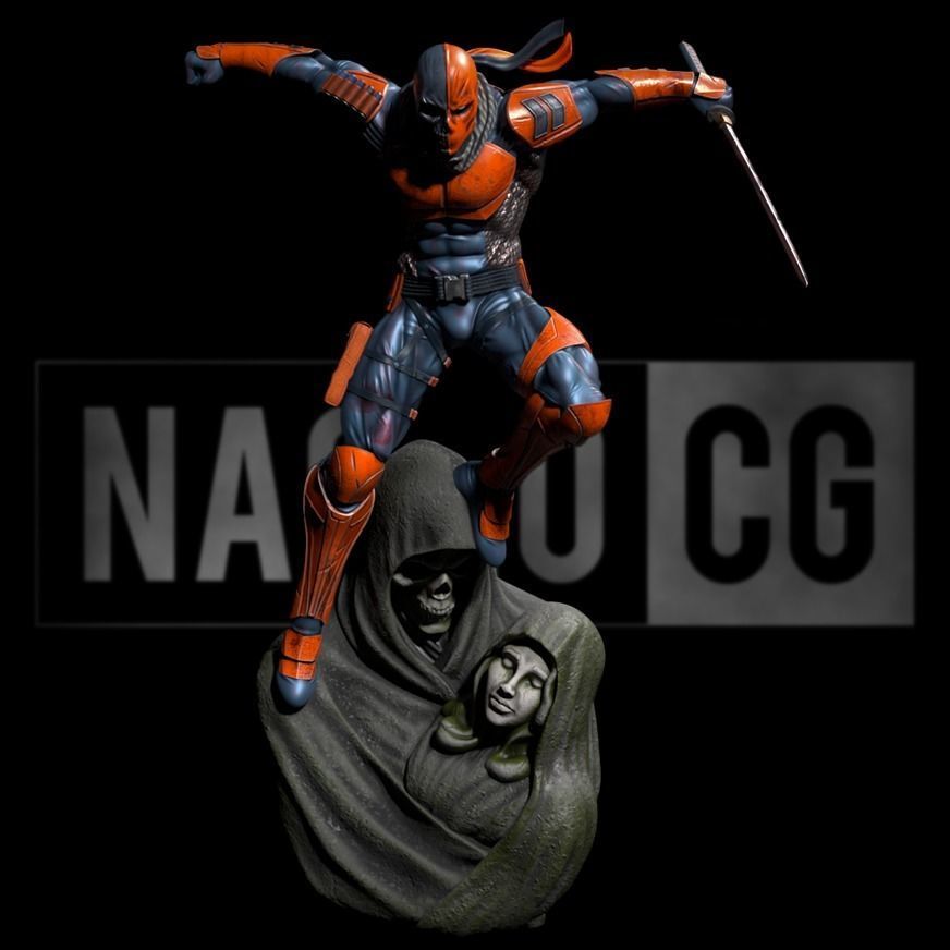 Fan Art - Deathstroke - Statue 3D print model_1