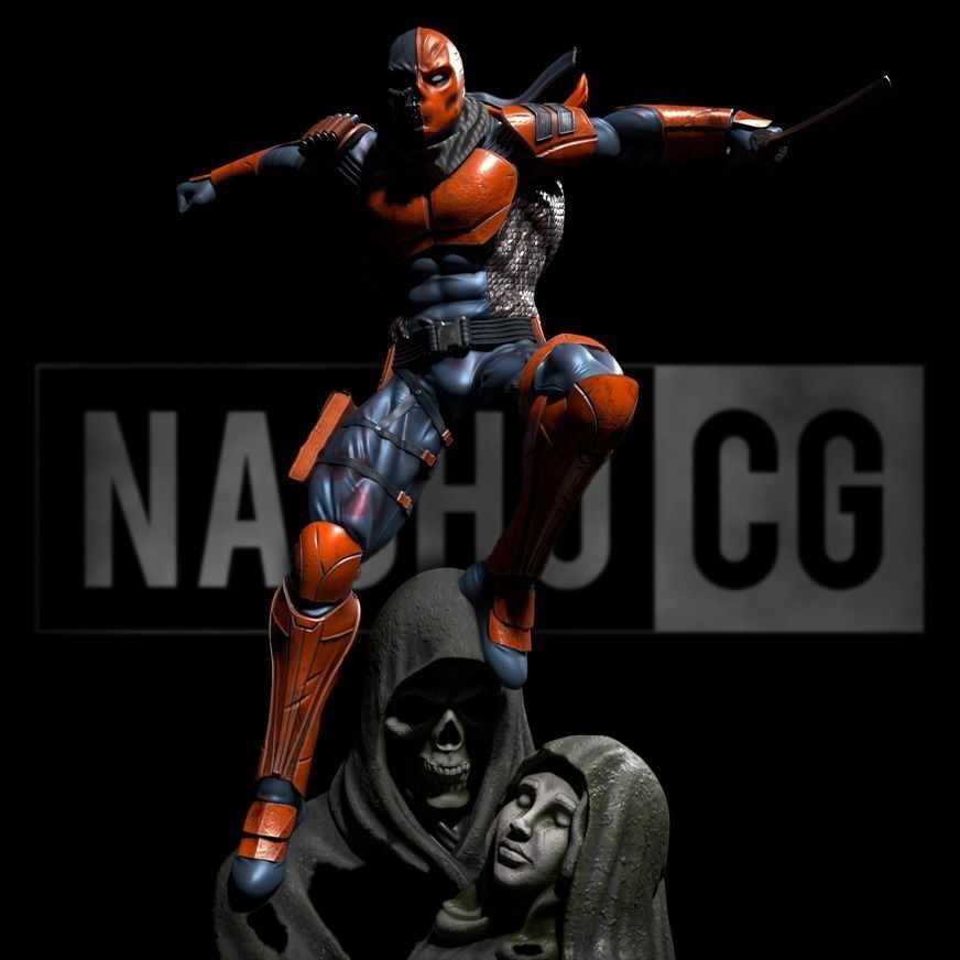 Fan Art - Deathstroke - Statue 3D print model_2