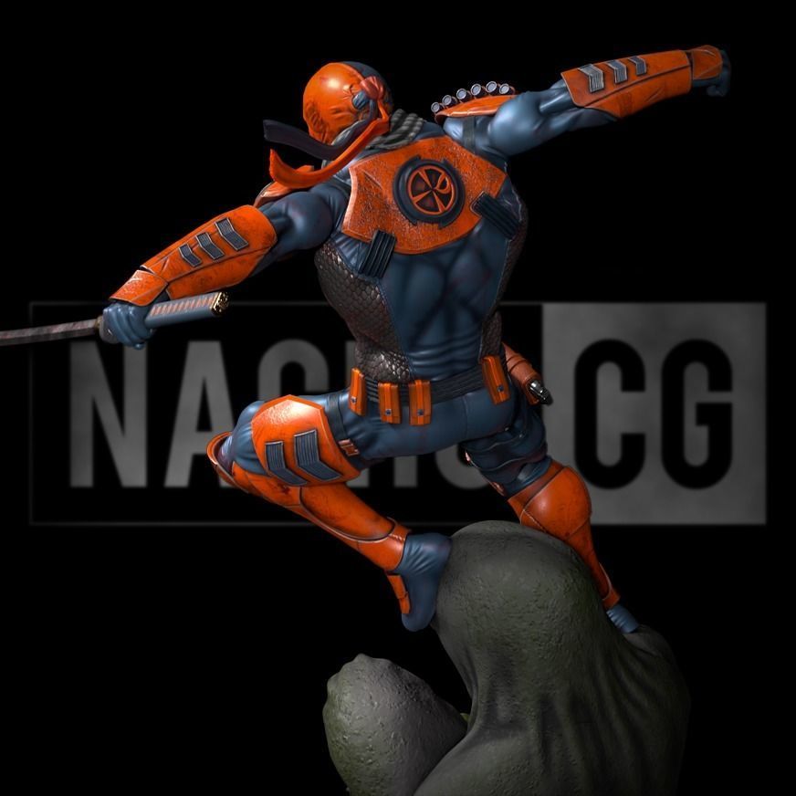 Fan Art - Deathstroke - Statue 3D print model_8