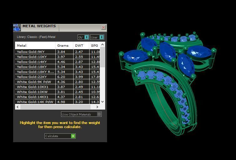 ruby and diamond ring 3D print model_15