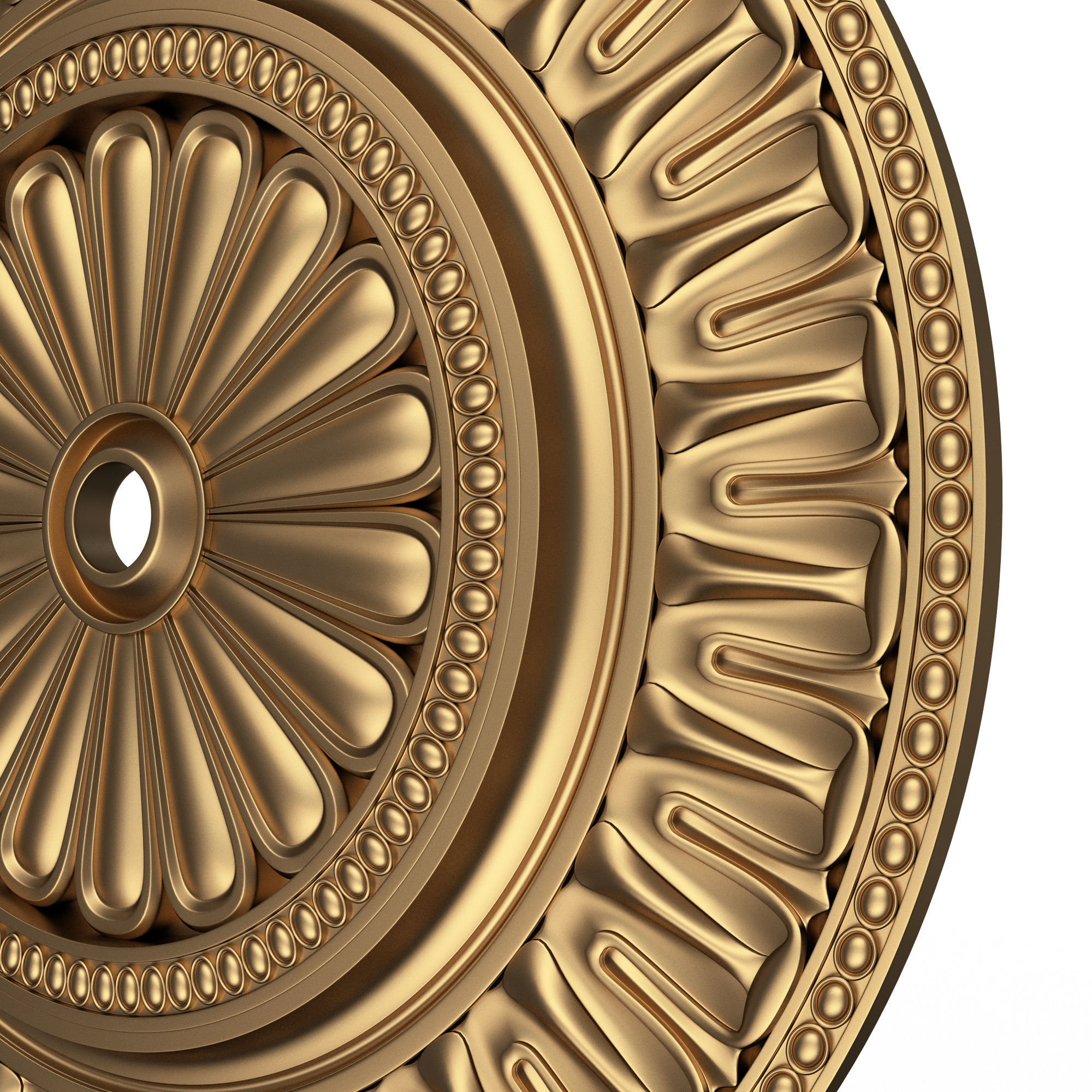 Ceiling Rosette 05 Low-poly 3D model_2