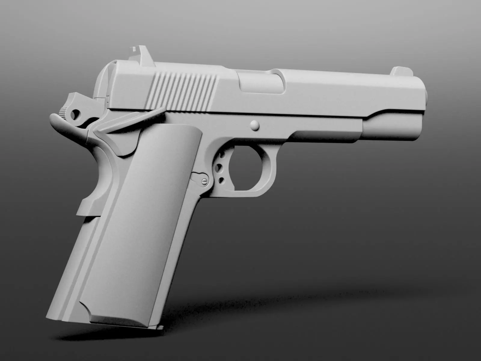 M1911 gun Free 3D model_0