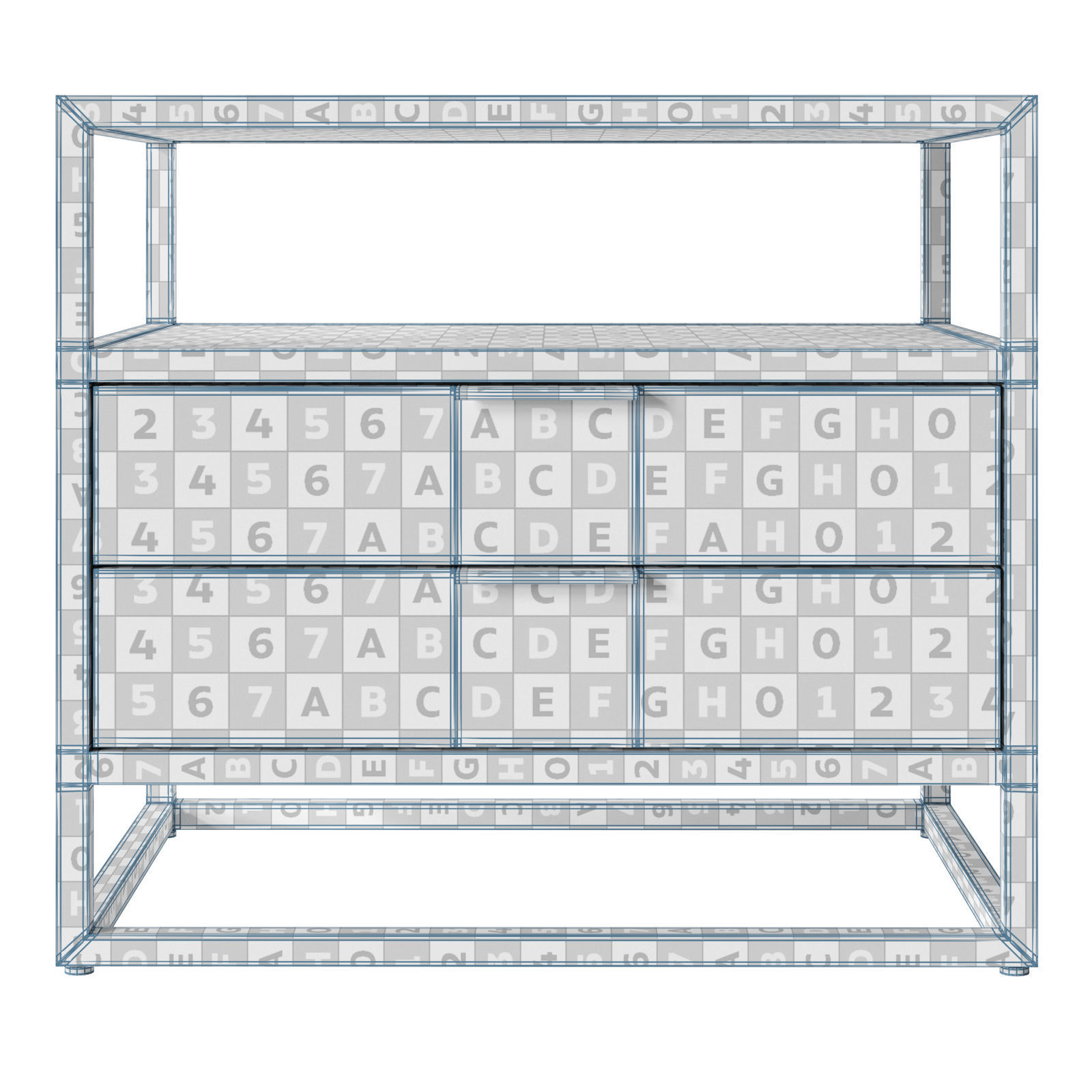 Crate and Barrel Oxford Weathered Brown 3D model_7