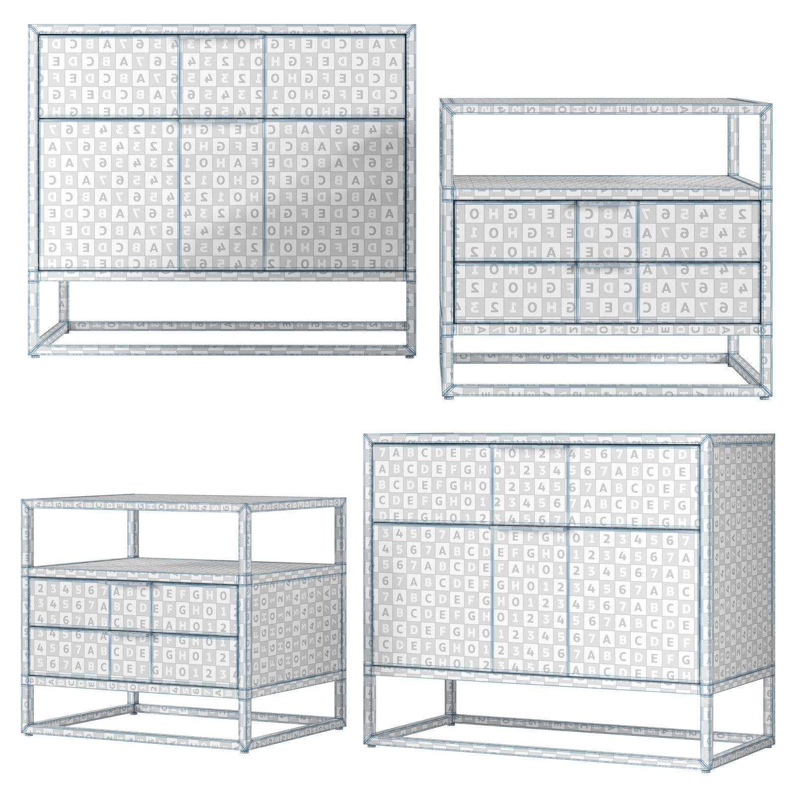 Crate and Barrel Oxford Weathered Brown 3D model_5