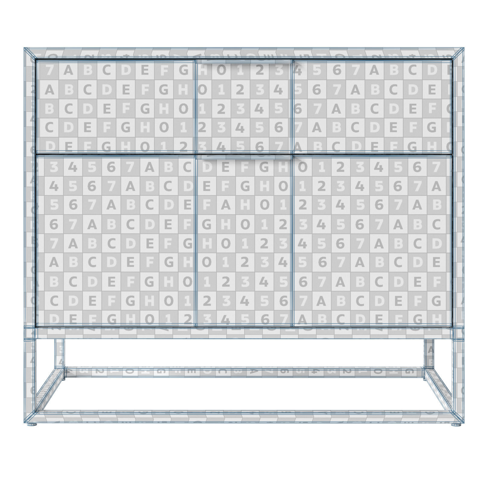 Crate and Barrel Oxford Weathered Brown 3D model_9