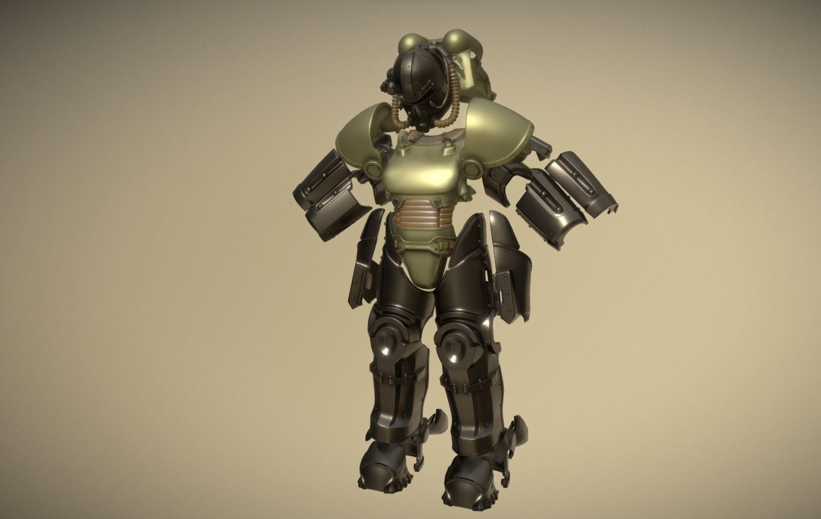 Fallout Power Armor T51 3D print model_2