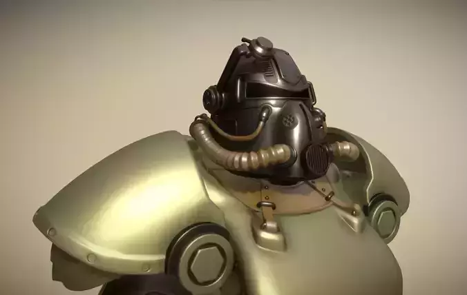 Fallout Power Armor T51 3D print model Fallout Power Armor T51 3D print model