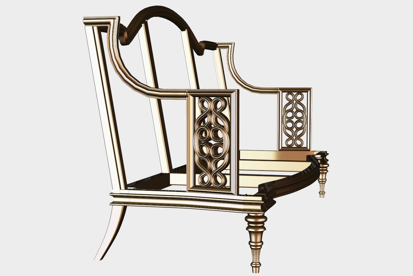 Carved canape for cnc 16 3D model_3