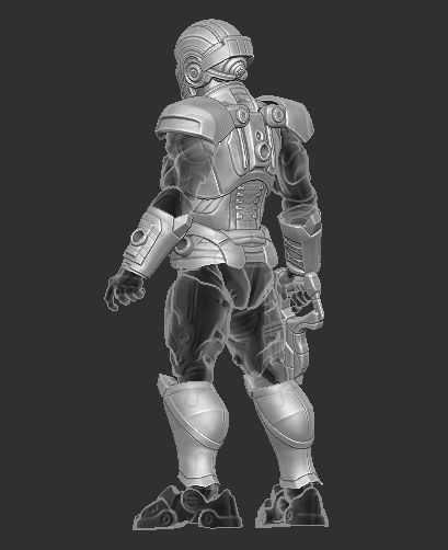 Commander Shepard Mass Effect Kit for Cosmic Legions 3D print model_3