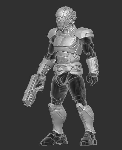 Commander Shepard Mass Effect Kit for Cosmic Legions 3D print model_1