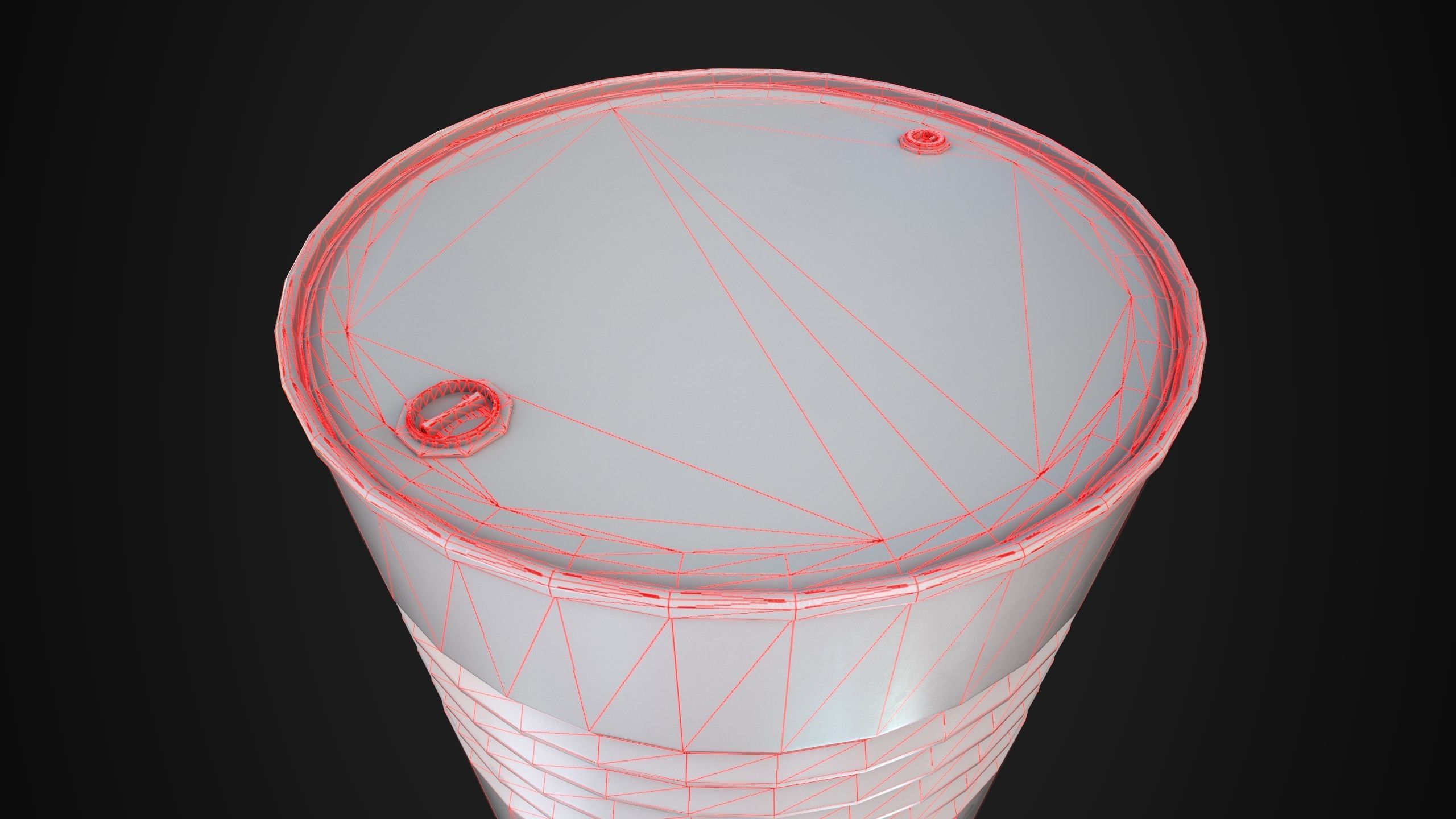 Oil Barrel 3 Low-poly 3D model_34