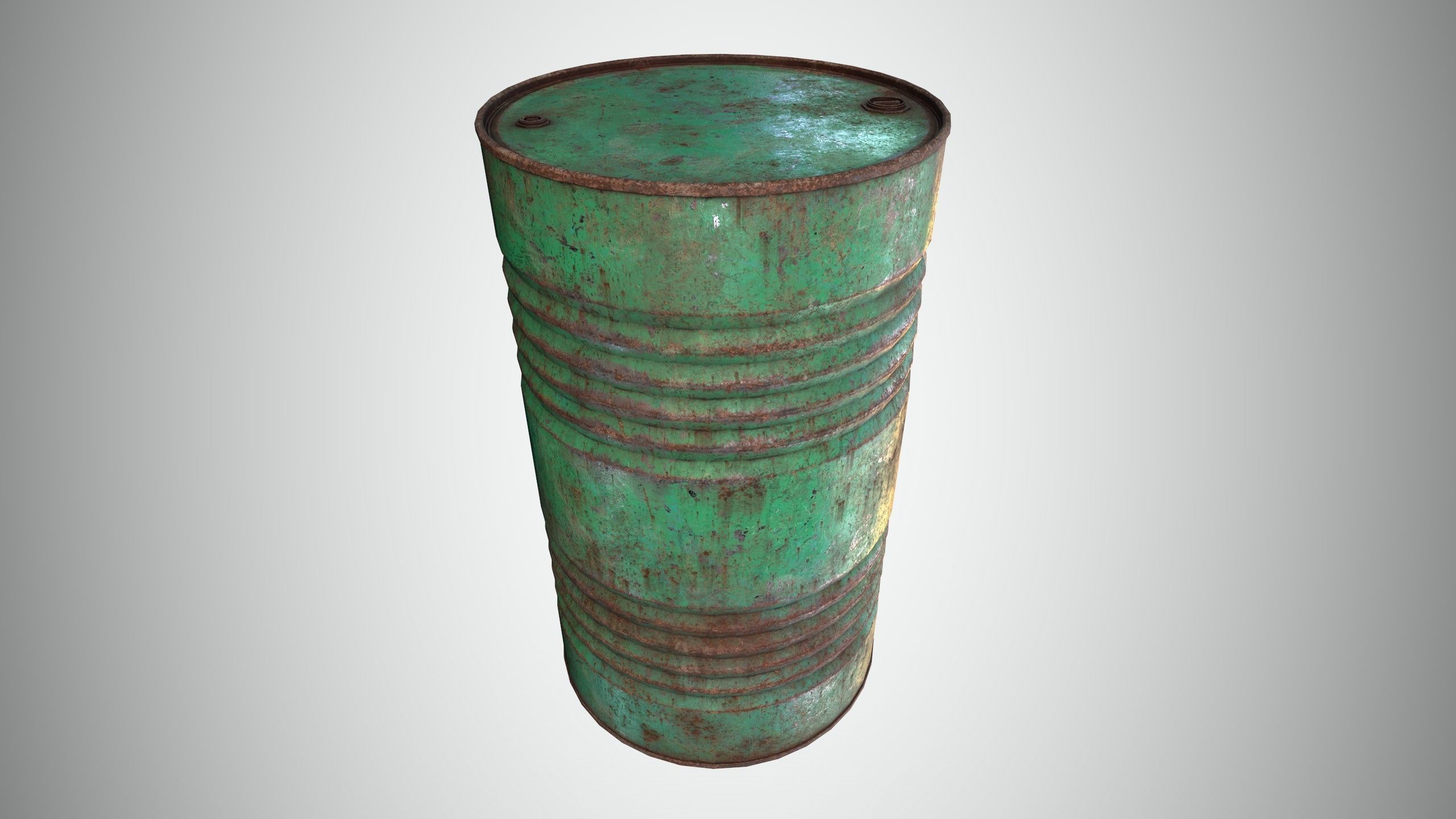 Oil Barrel 3 Low-poly 3D model_7