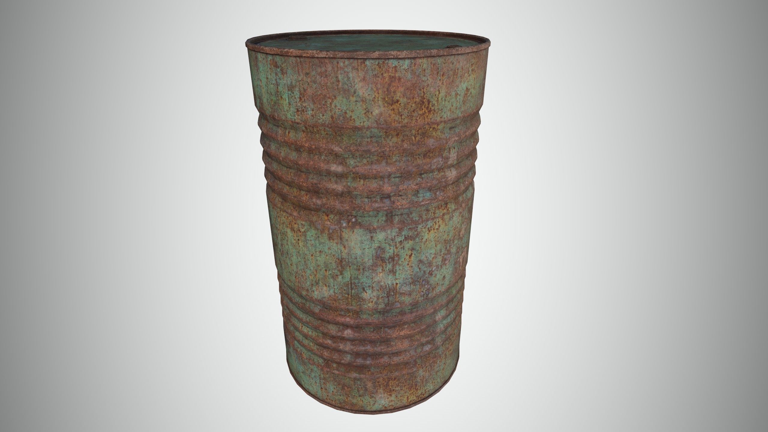 Oil Barrel 3 Low-poly 3D model_9