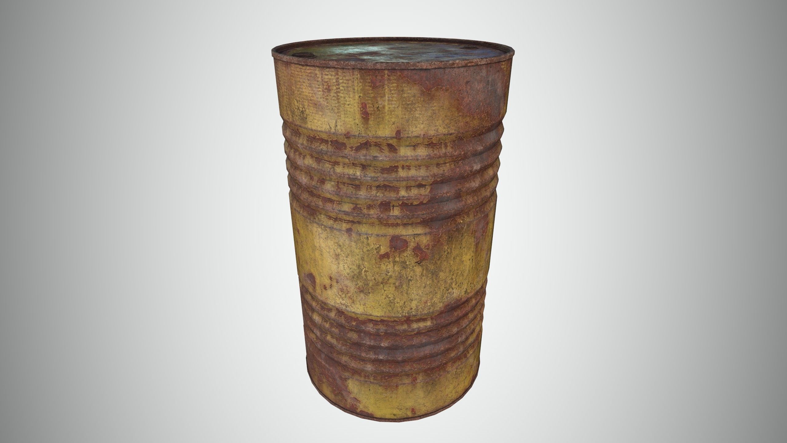 Oil Barrel 3 Low-poly 3D model_12