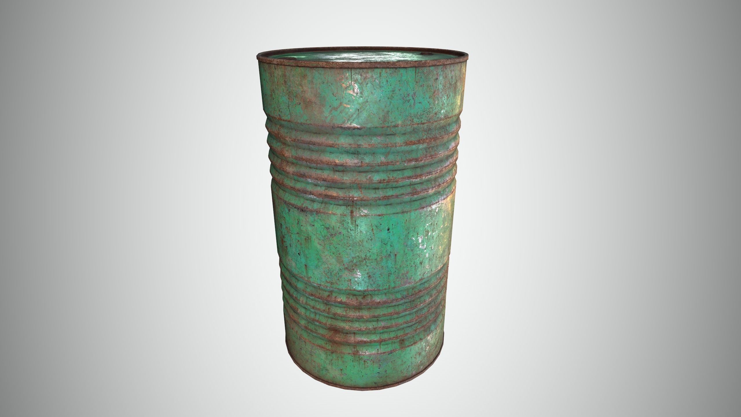 Oil Barrel 3 Low-poly 3D model_6
