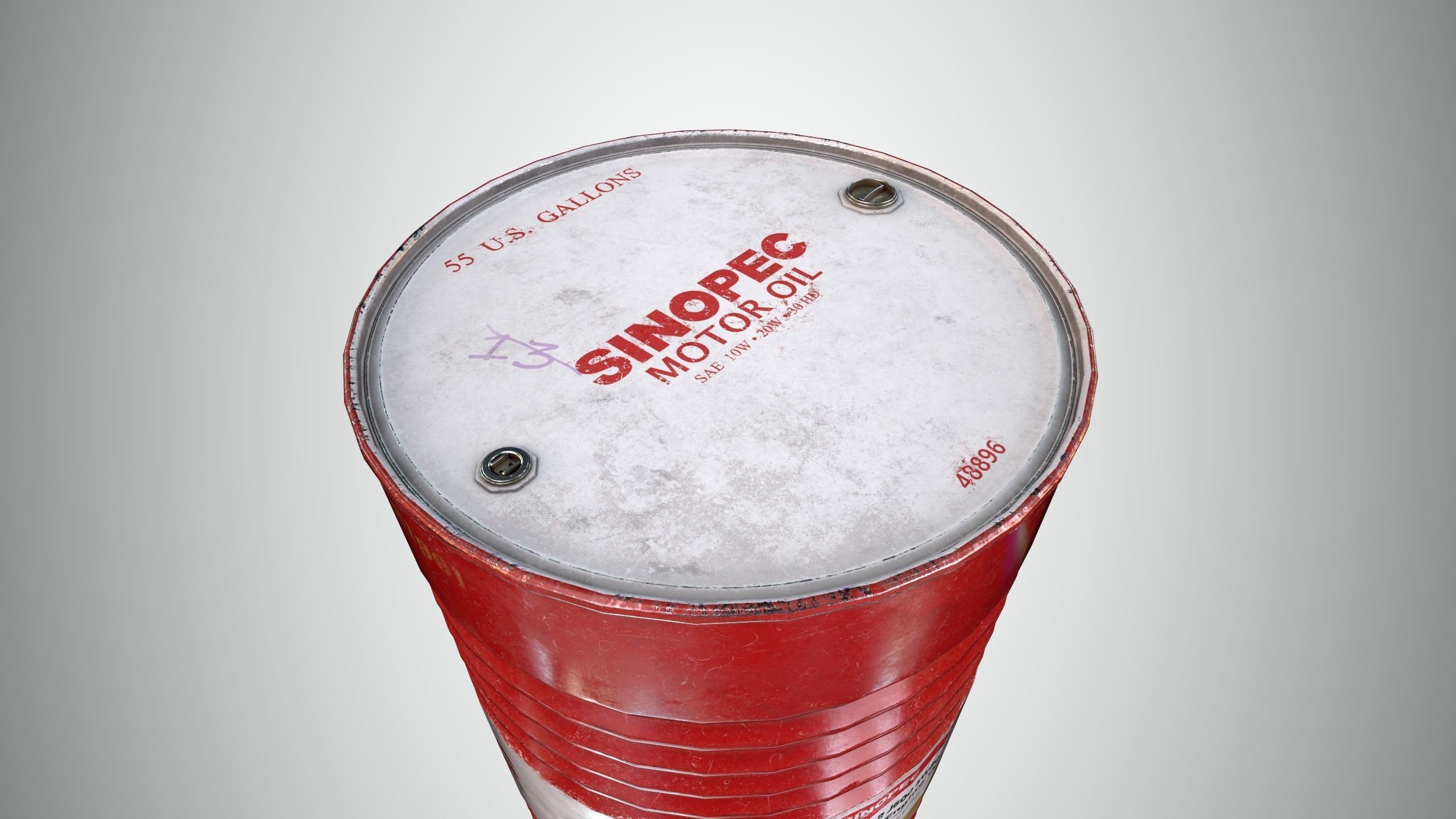 Oil Barrel 3 Low-poly 3D model_31