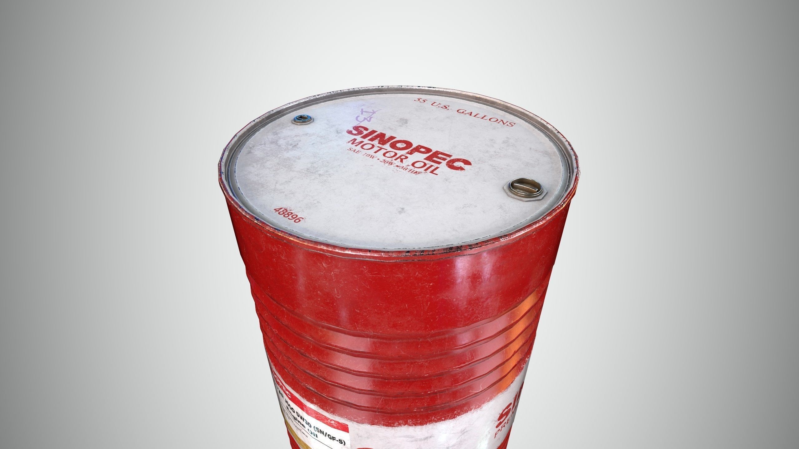 Oil Barrel 3 Low-poly 3D model_30