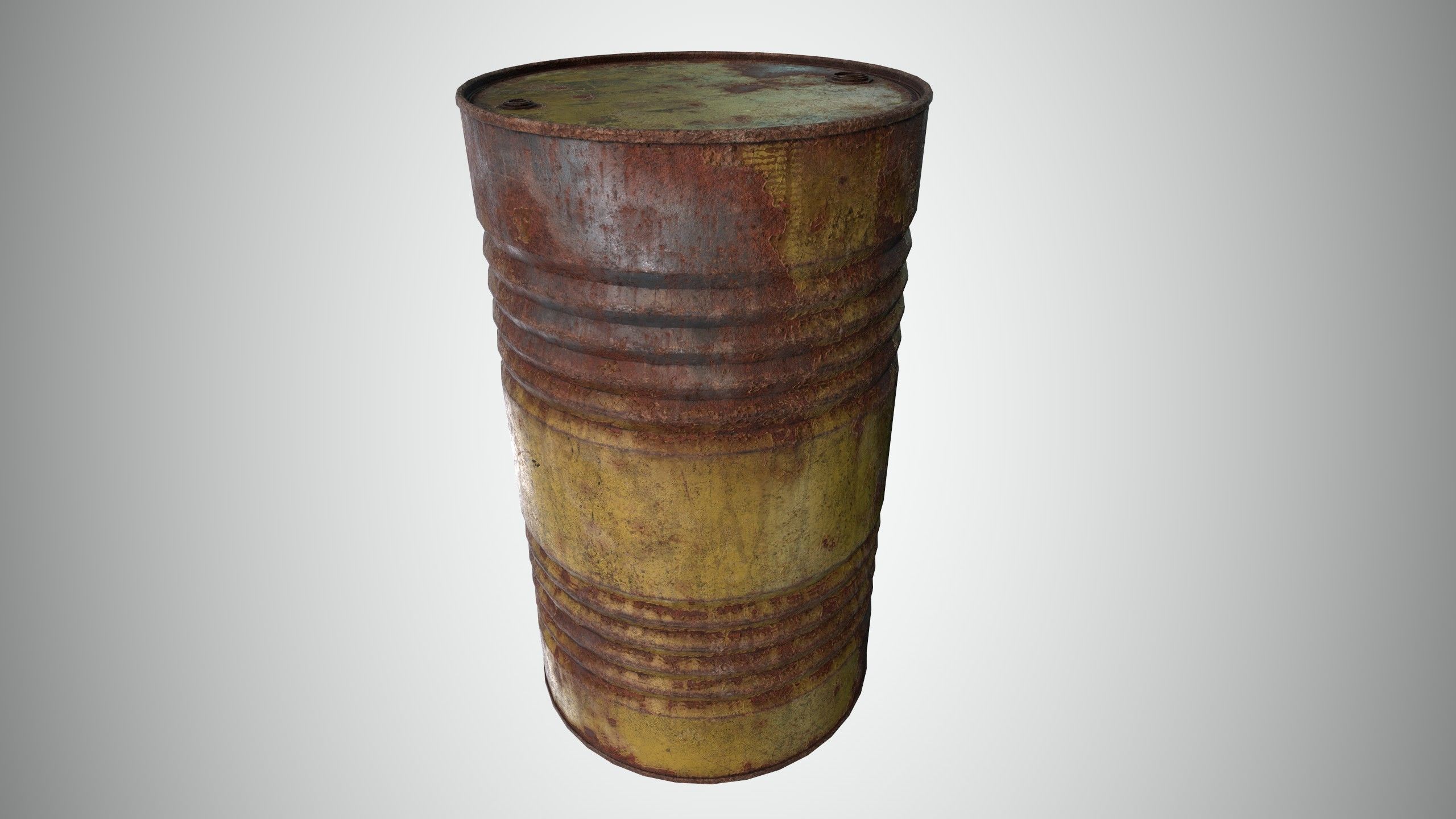 Oil Barrel 3 Low-poly 3D model_13