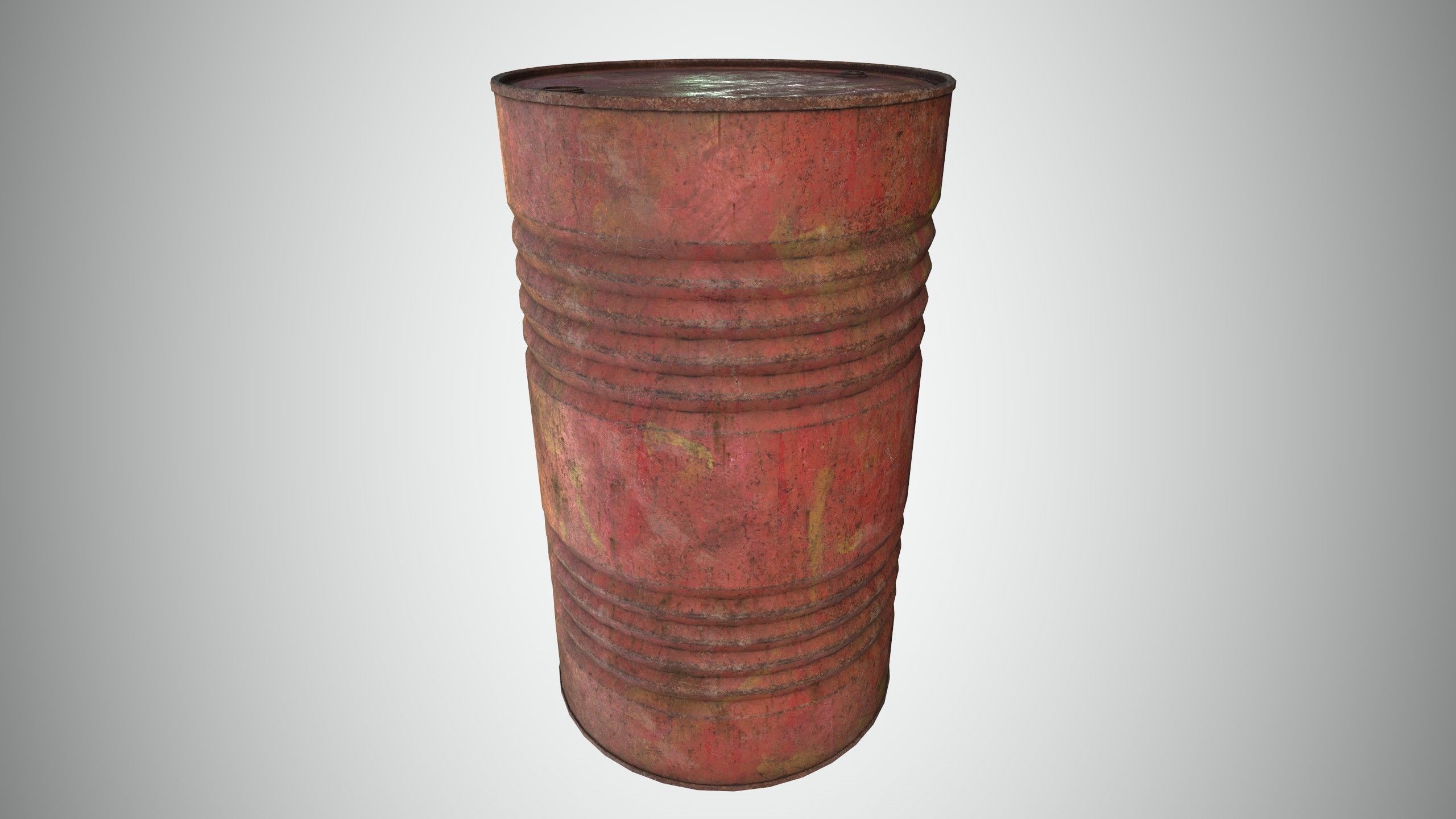 Oil Barrel 3 Low-poly 3D model_15