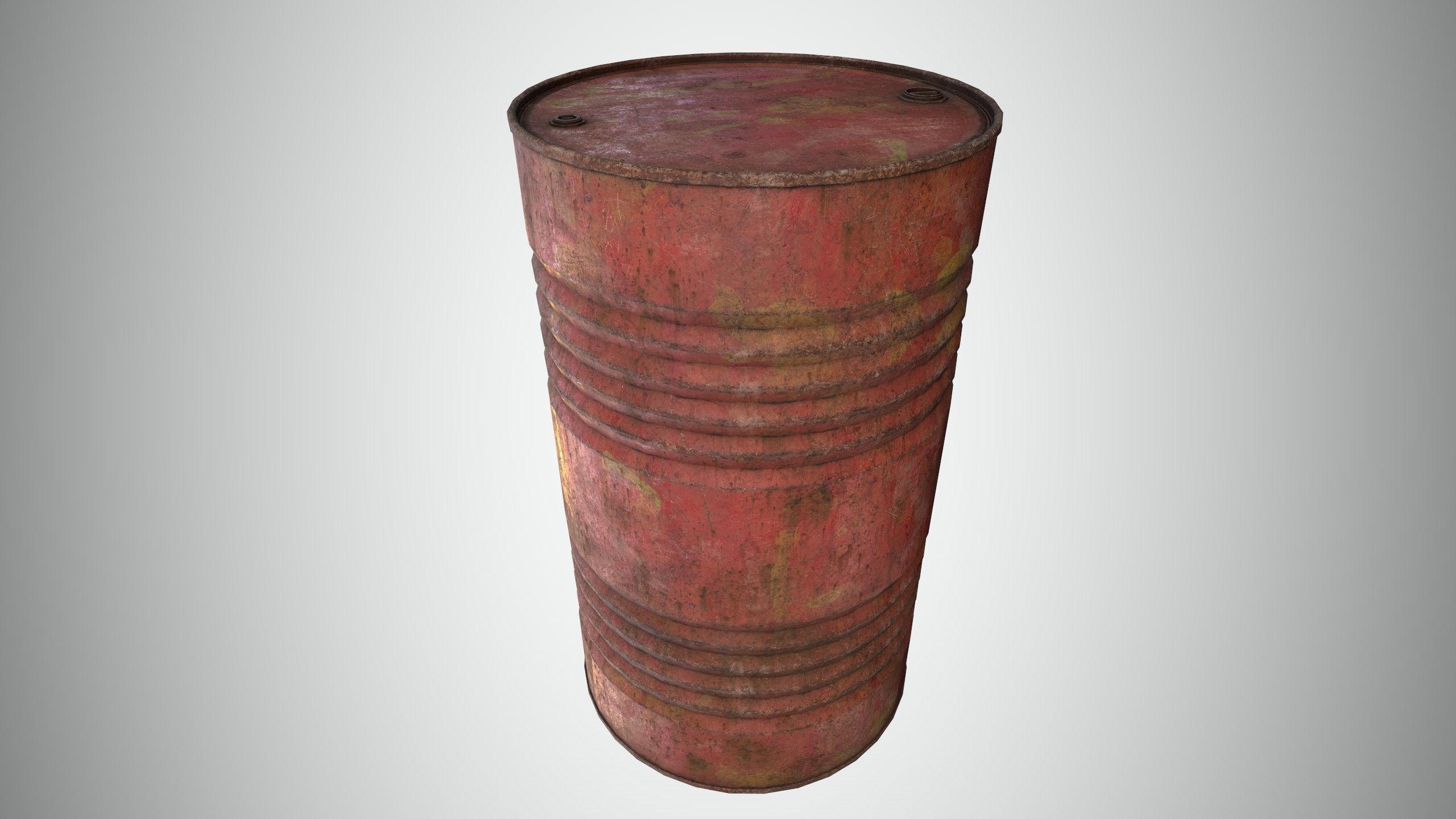 Oil Barrel 3 Low-poly 3D model_16