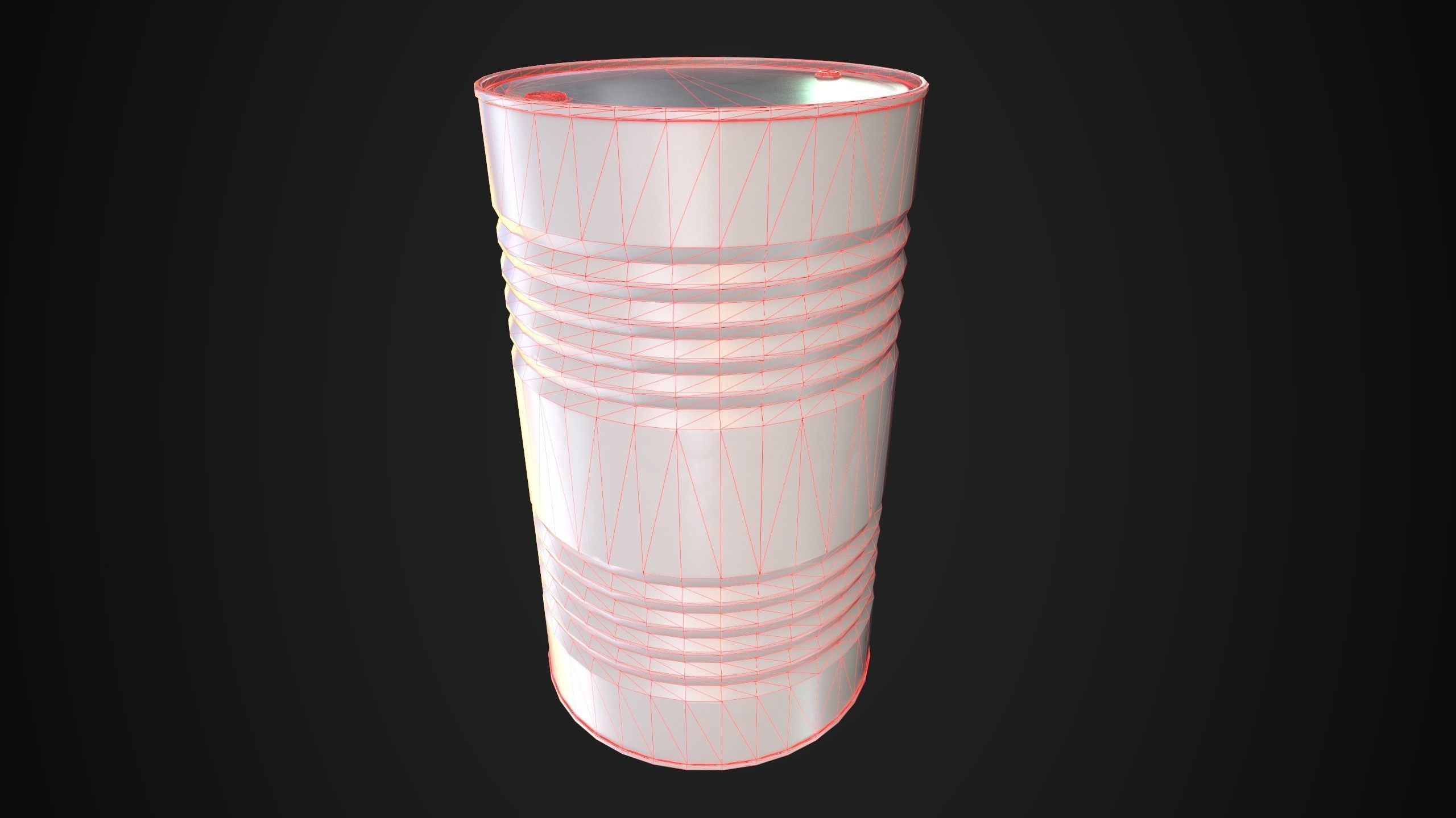 Oil Barrel 3 Low-poly 3D model_32