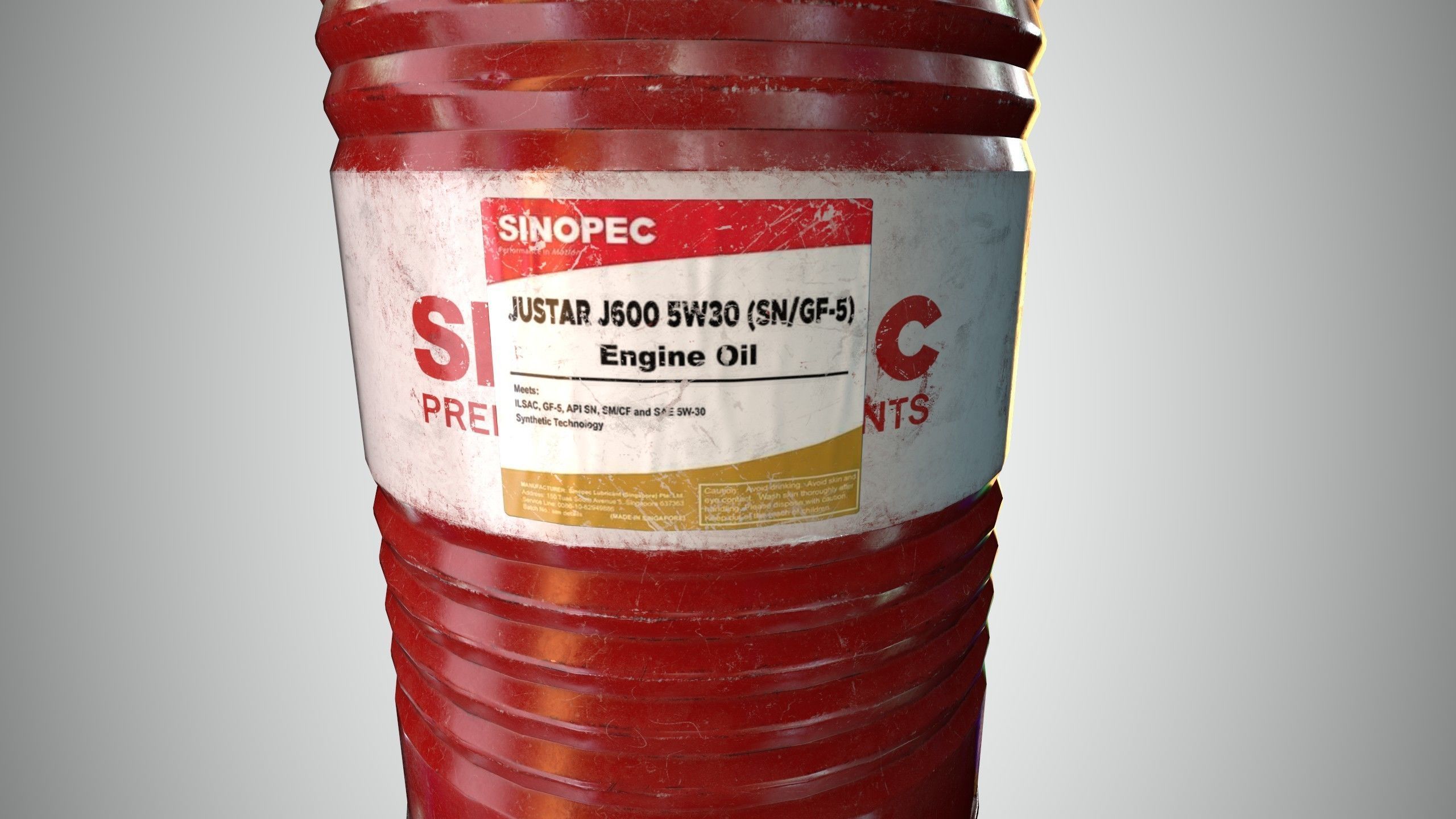 Oil Barrel 3 Low-poly 3D model_29