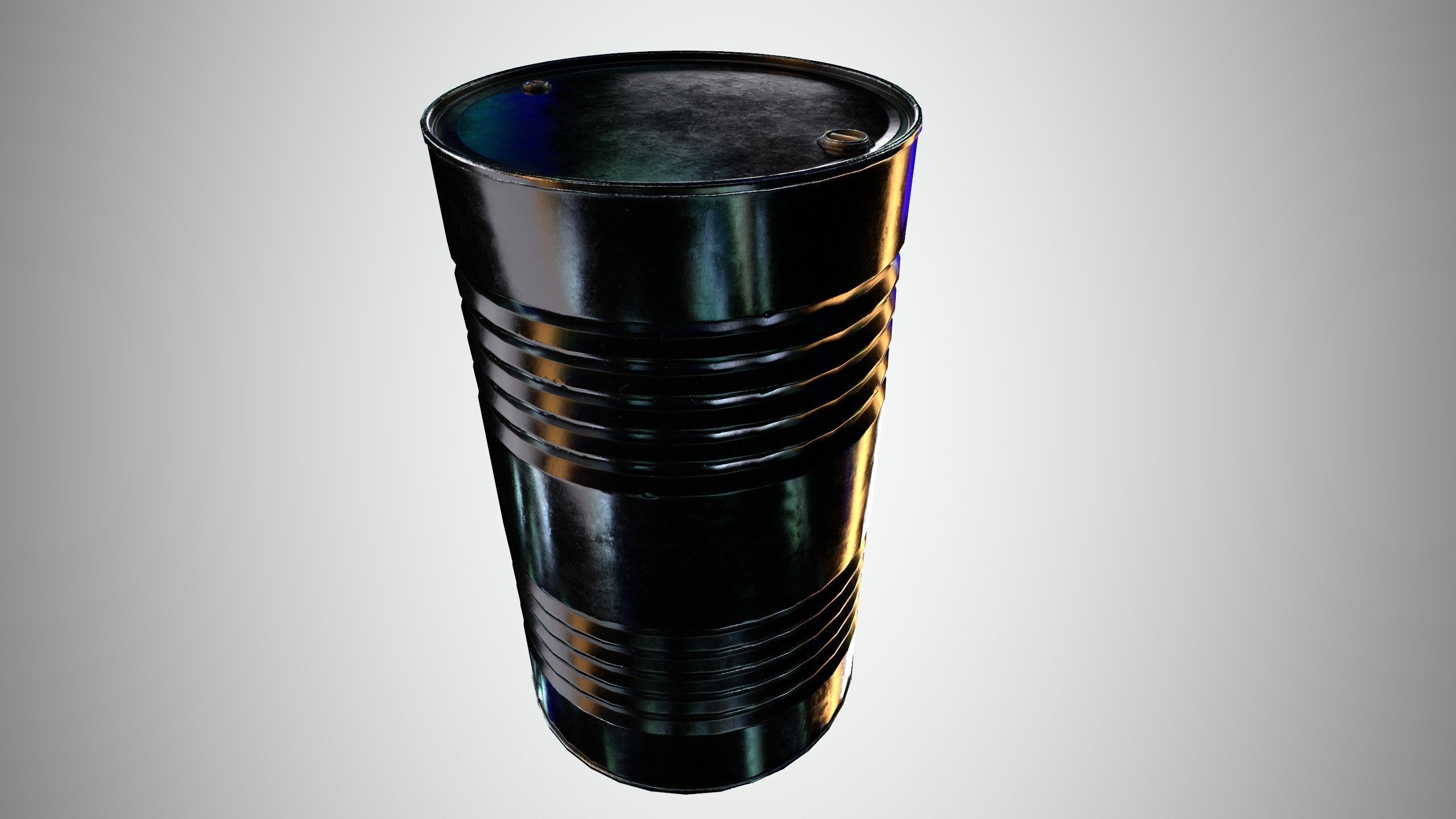 Oil Barrel 3 Low-poly 3D model_22