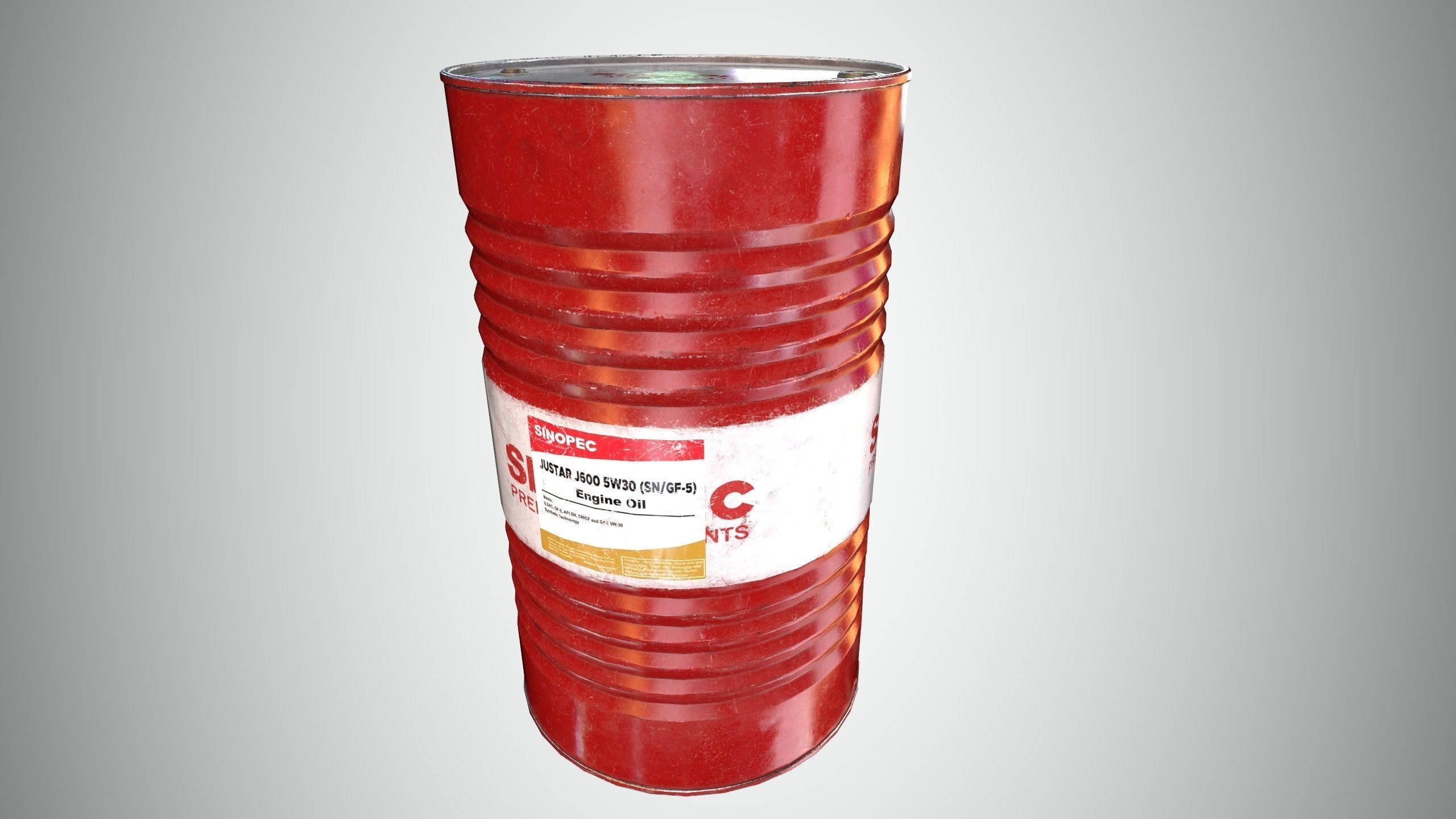 Oil Barrel 3 Low-poly 3D model_28