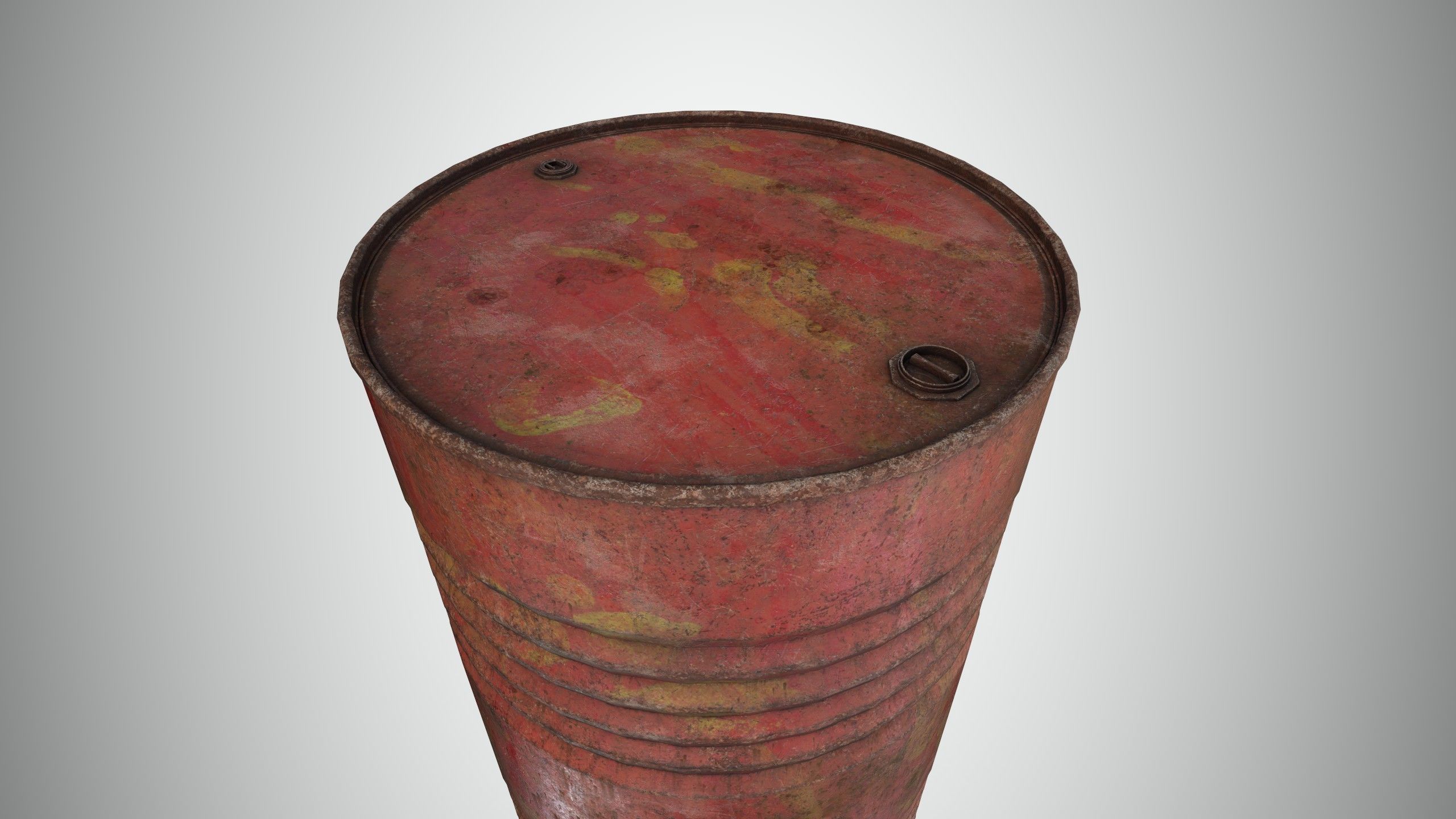 Oil Barrel 3 Low-poly 3D model_17