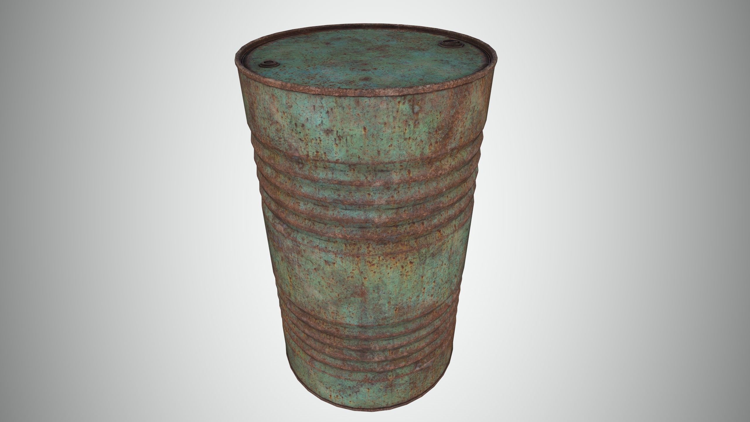Oil Barrel 3 Low-poly 3D model_10