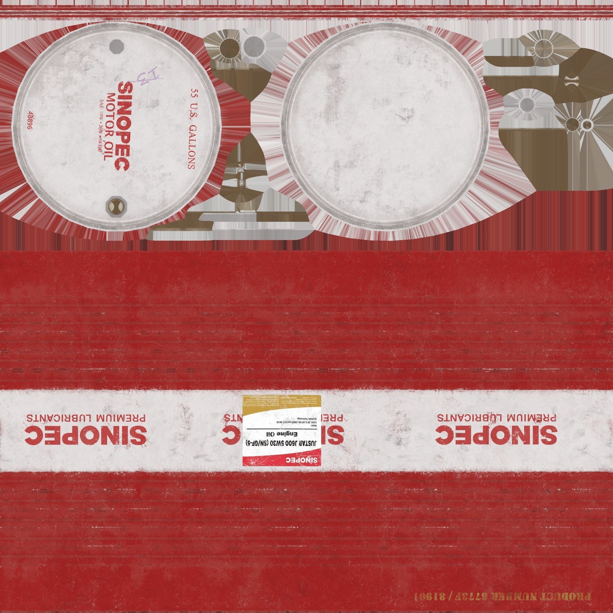 Oil Barrel 3 Low-poly 3D model_45