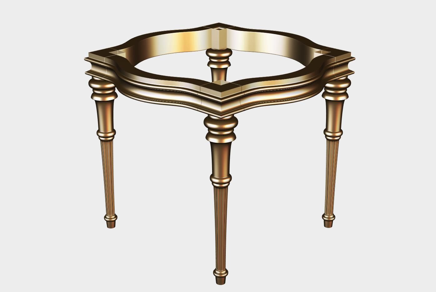 Carved coffee table for cnc 16 3D model_3