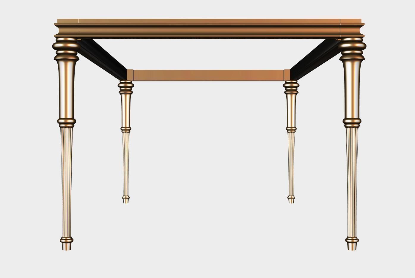 Carved dinner table for cnc 16 3D model_2