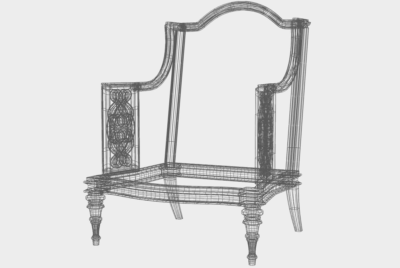 Carved sofa for cnc 16 3D model_4