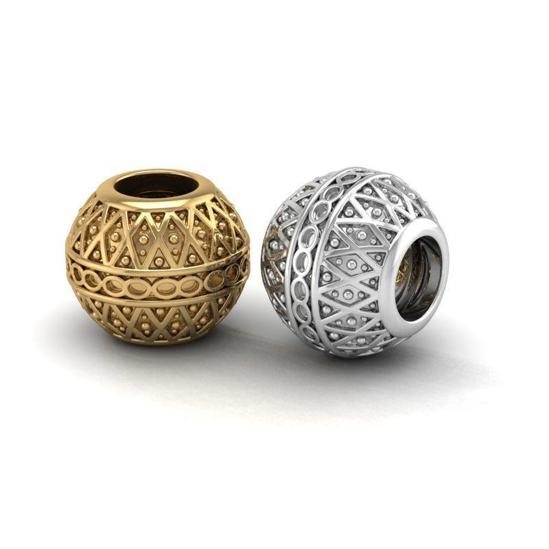 Bali bead charm-03 3D print model_1