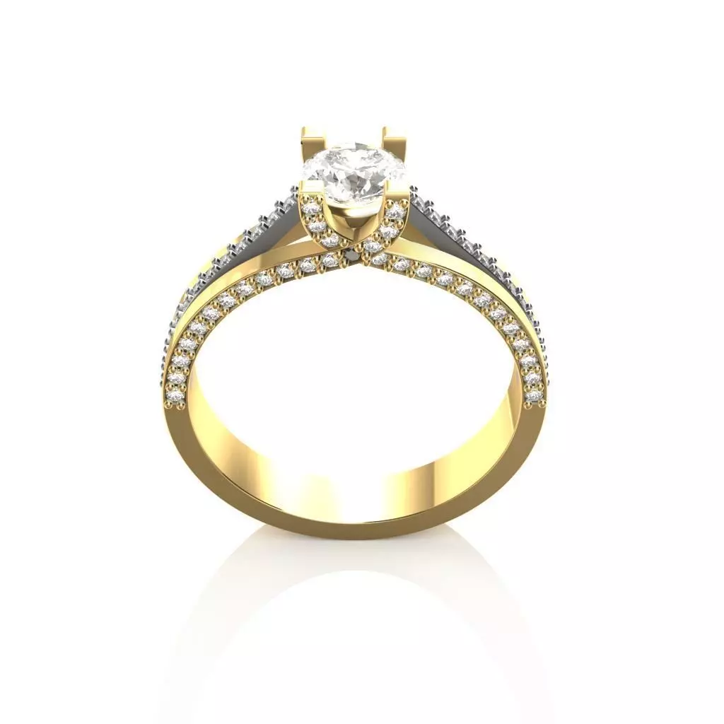 Solitaire Engagement Ring 3D print model