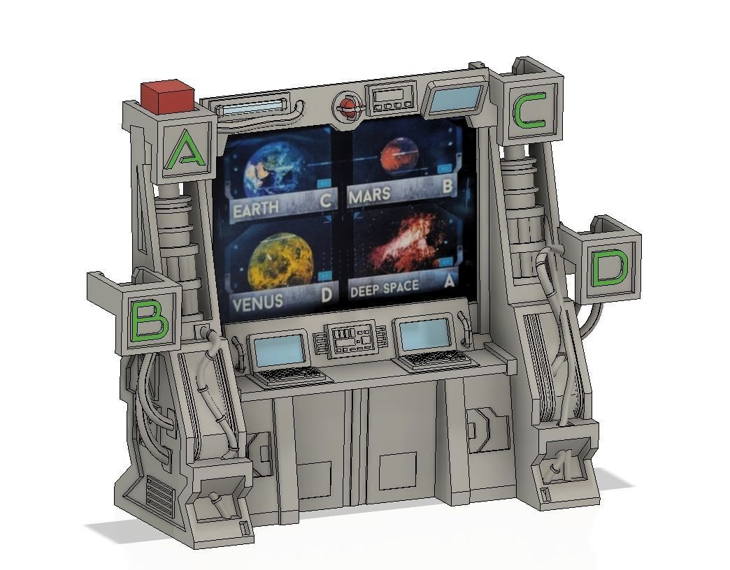 Nemesis Coordinates card holder and Computers 3D print model_5