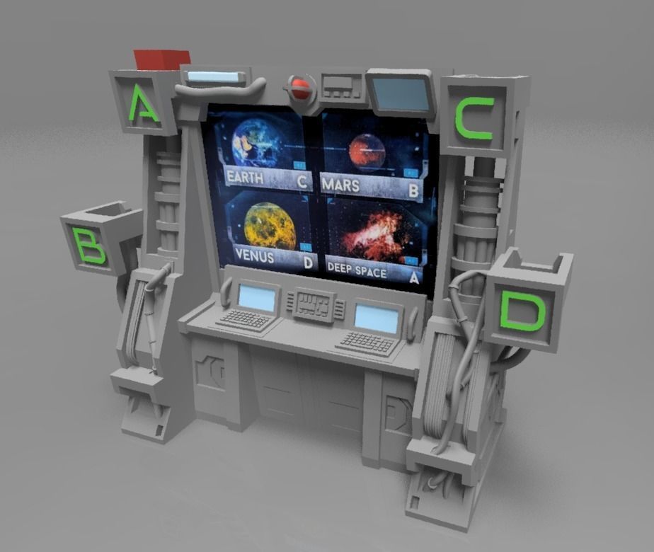 Nemesis Coordinates card holder and Computers 3D print model_2