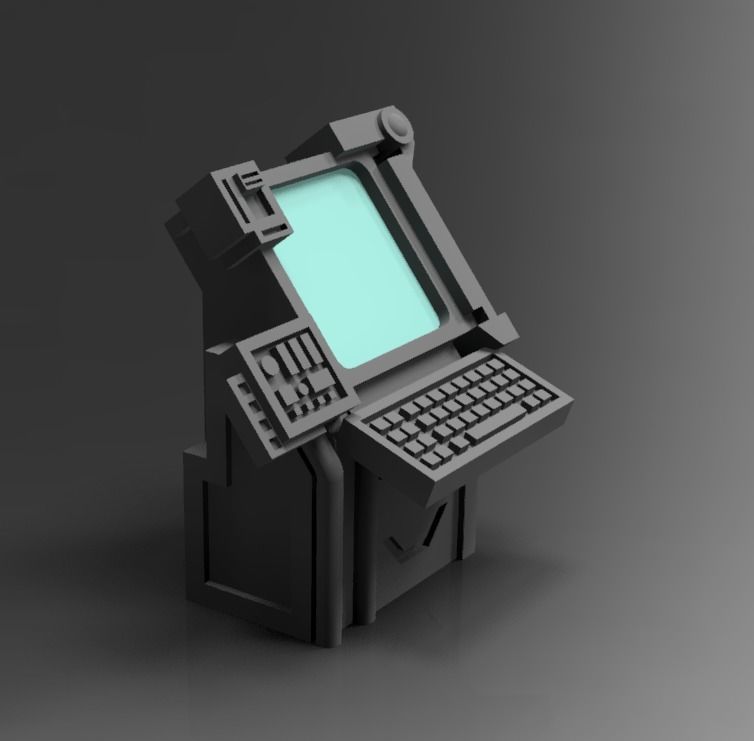 Nemesis Coordinates card holder and Computers 3D print model_10