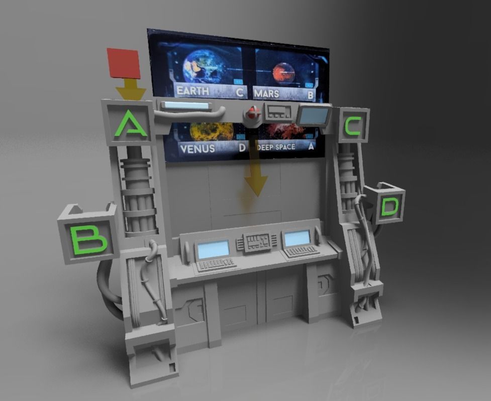 Nemesis Coordinates card holder and Computers 3D print model_4