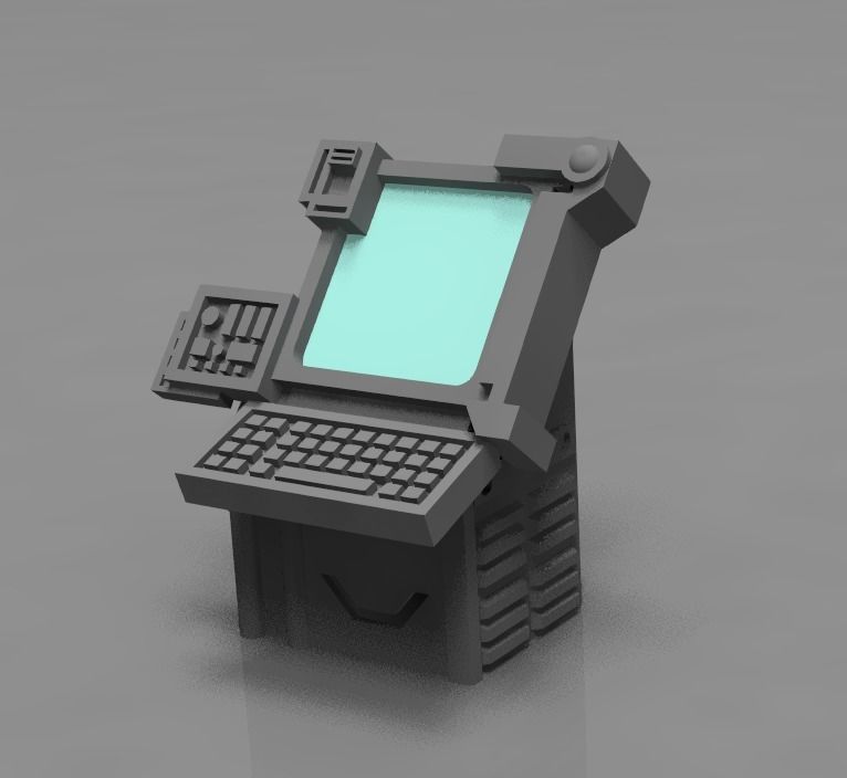 Nemesis Coordinates card holder and Computers 3D print model_9
